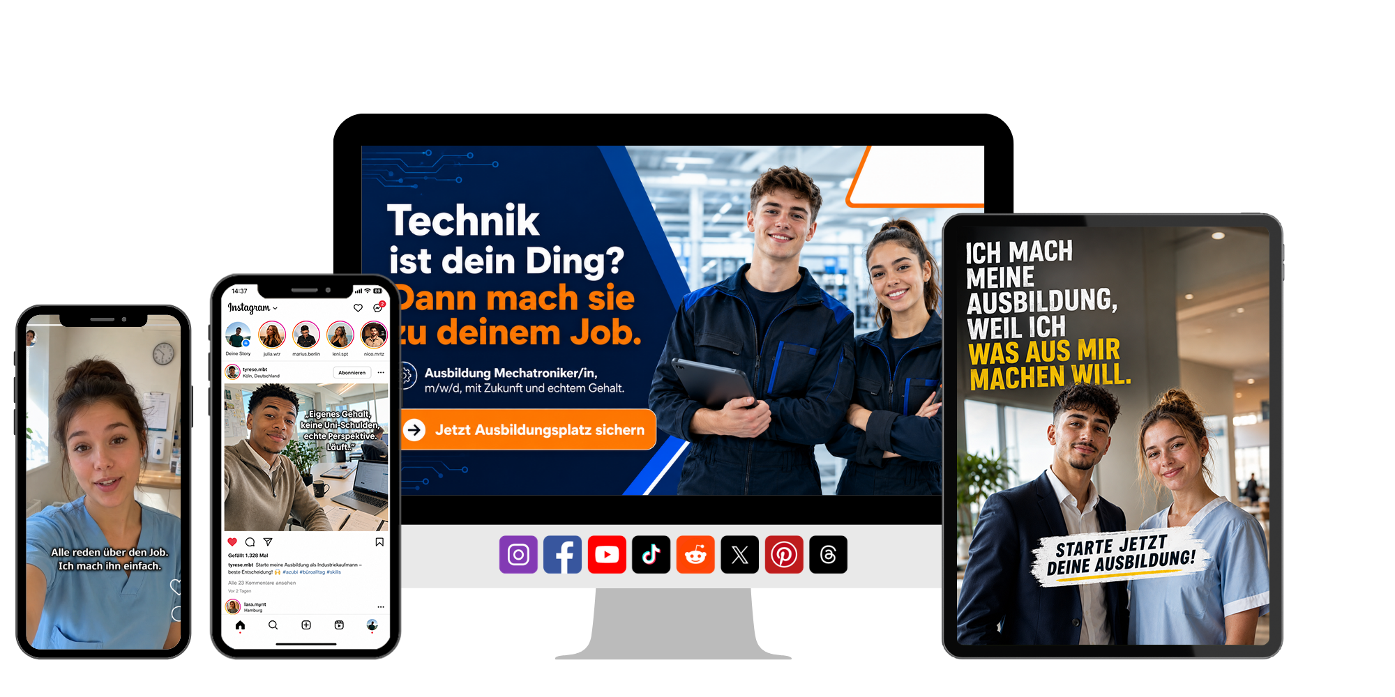Eine Anzeige. Alle Kanäle.